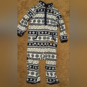 Carter's Navy and Cream Snowflake Outfit